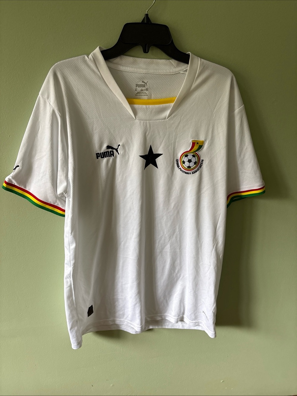 Puma Ghana Soccer Jersey Size 3XL Embroidered Puma Drycell Jersey